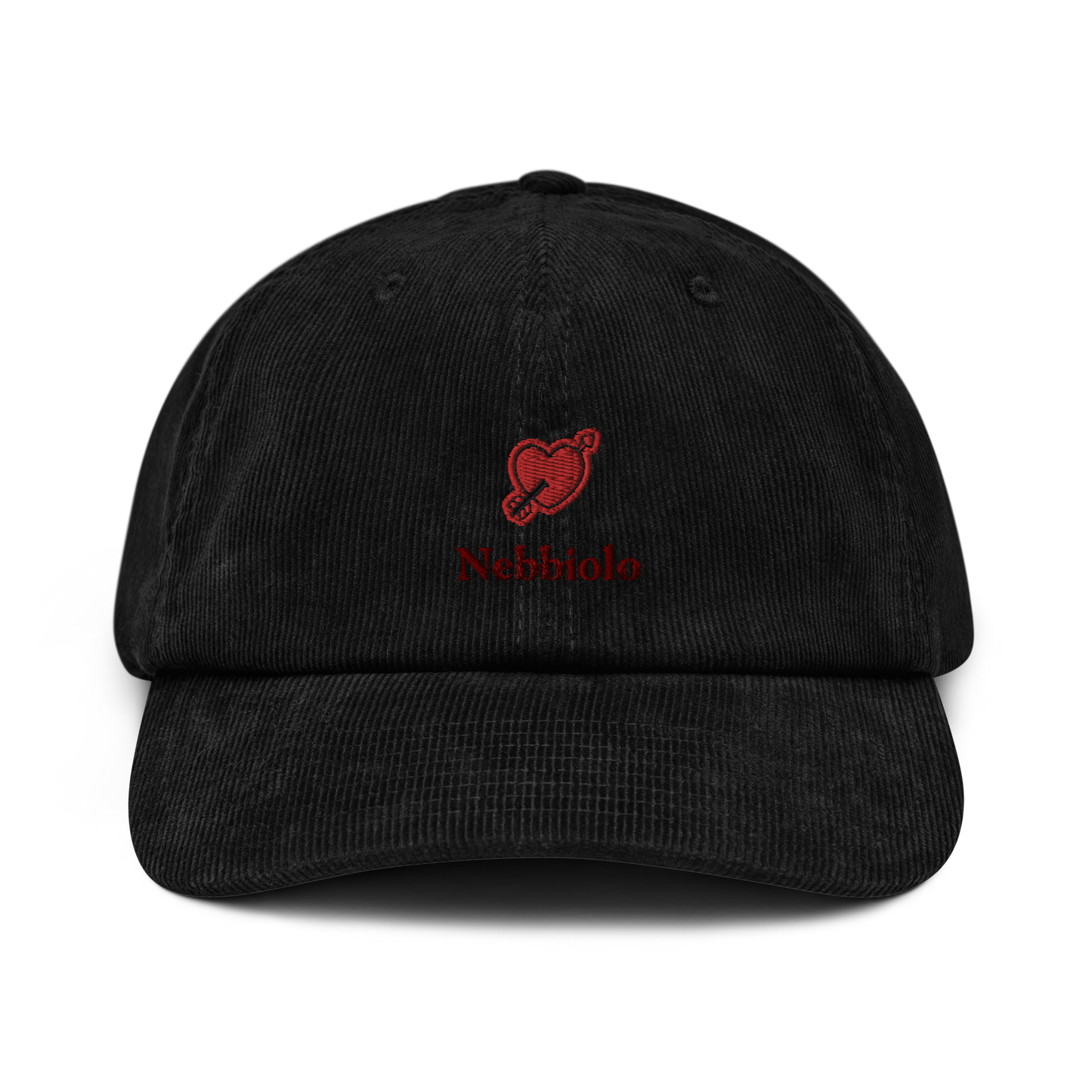 Nebbiolo black corduroy cap