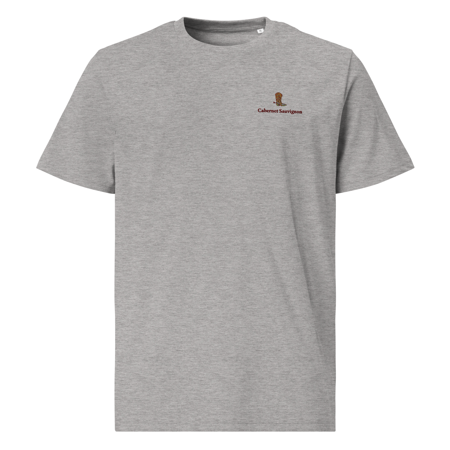 Cabernet Sauvignon embroidered grey t-shirt