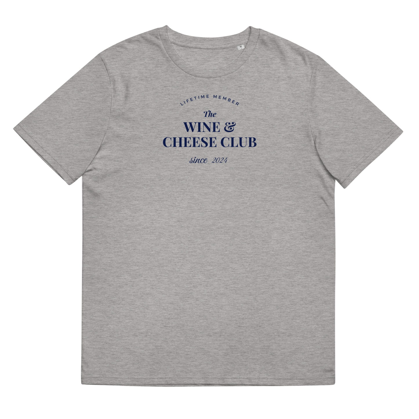 Wine Cheese Club grey t-shirt
