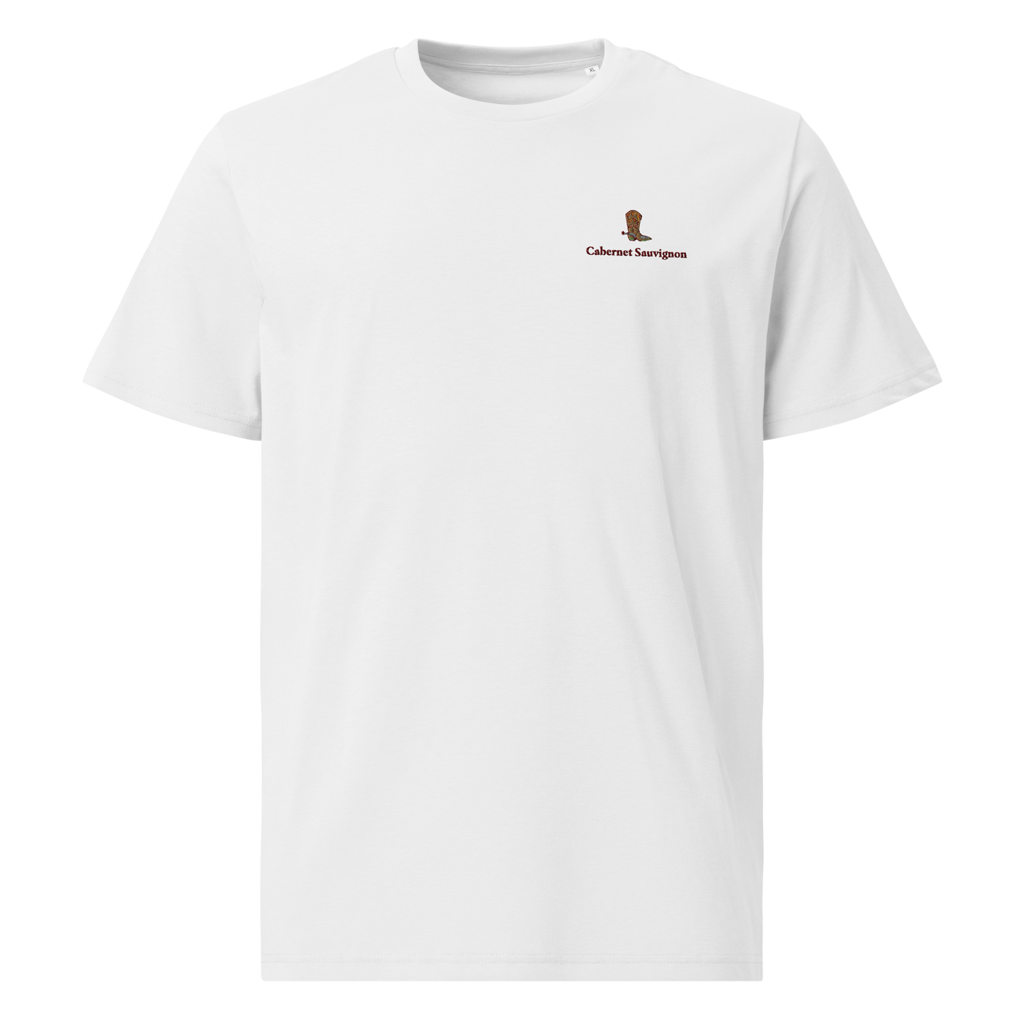 Cabernet Sauvignon embroidered white t-shirt