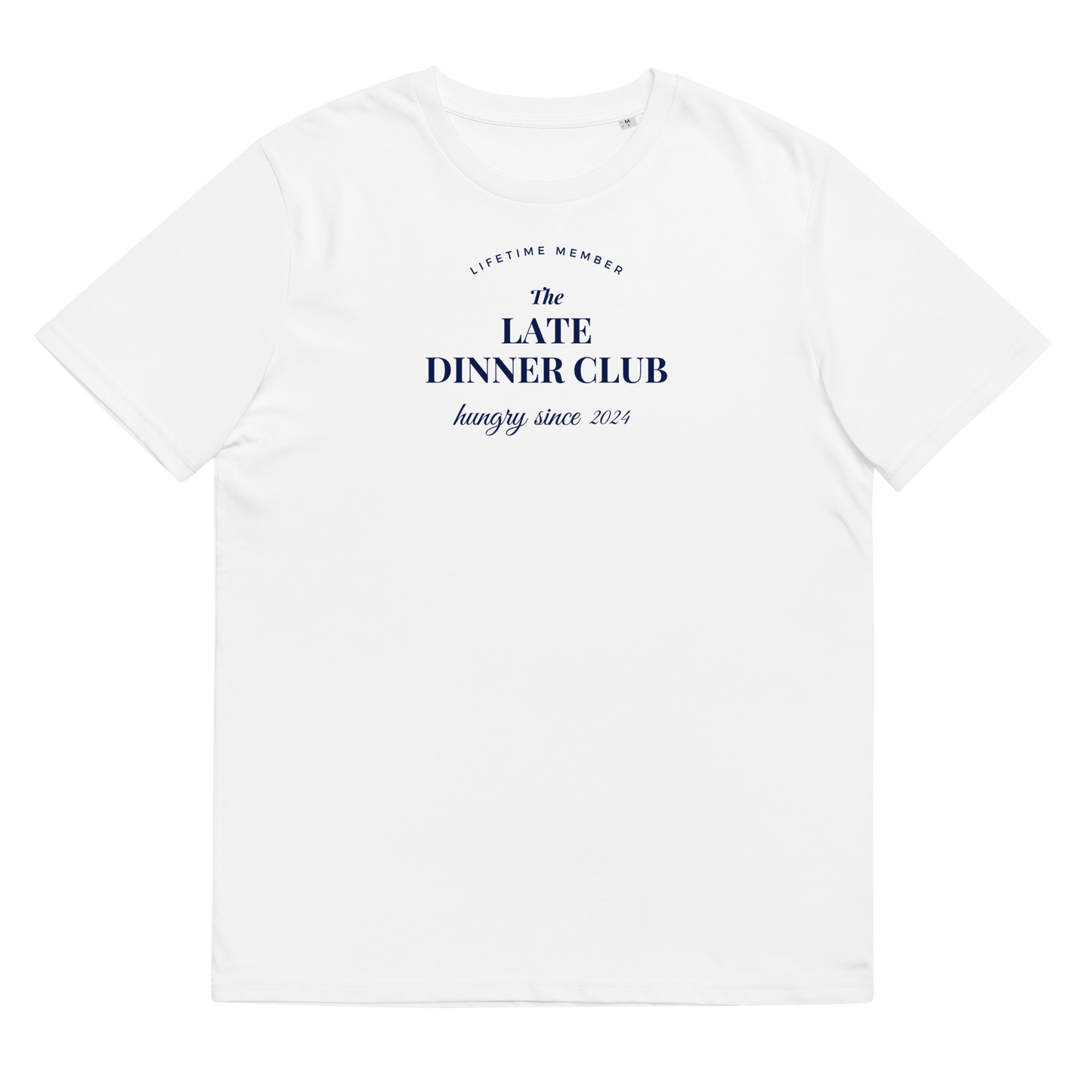Late Dinner Club white t-shirt