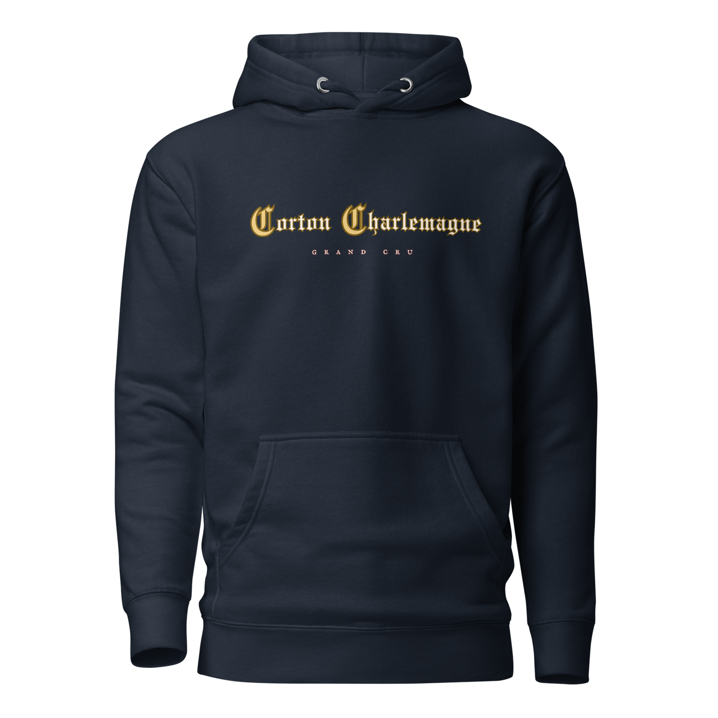 Corton Charlemagne navy hoodie