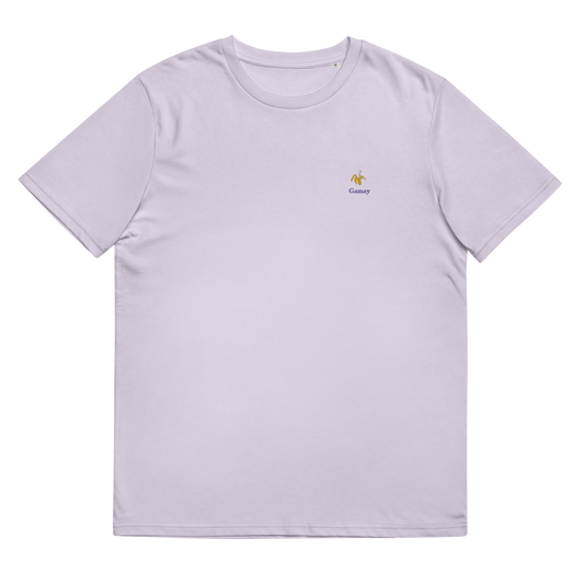 Gamay embroidered lavender t-shirt