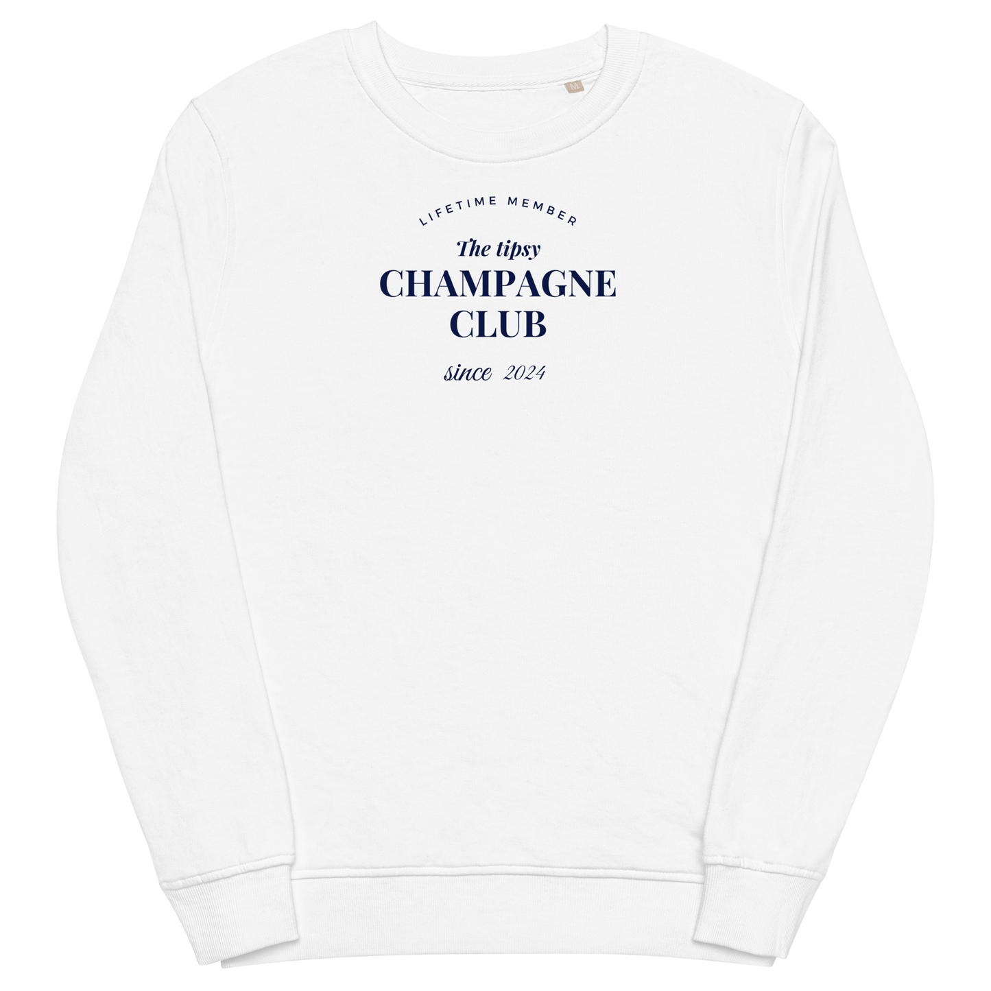 Tipsy Champagne Club white sweatshirt